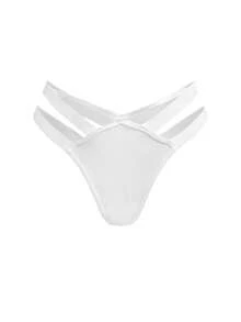 AltBold Celana Dalam Thong Seksi Wanita untuk Liburan Pantai, Warna Polos, Motif (Set 3 pcs) - MultiWarna - View 5