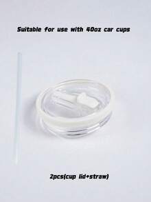 Cup Lid, Compatible With Stanley 40 Oz Cup Accessories, With Straw Flap, Replaceable, Leak-Proof, Reusable, Compatible With 40 Oz Cup Accessories - Multicolor - View 10