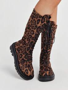 Bottes à imprimé léopard