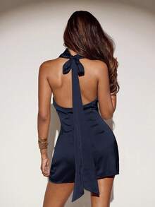 Women Mini Dresses - Marineblau - View 2