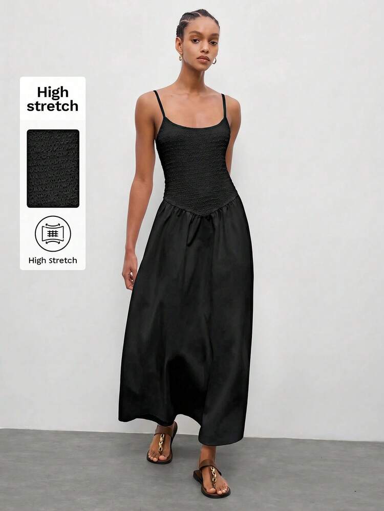 maija pleated dress Maija Women's Solid Color Ruffled Collar Pleated Elegant Sleeveless Maxi  Dress, Business Casual Elegant Dress, Vintage Style