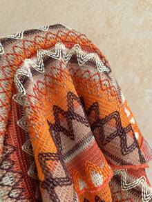 Soleia Orange Halter Top & Printed Mini Skirt Women's 2 Pieces Set Vacation - Multicolor - View 6