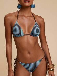 Travachic Women's Striped Swimsuit Set For Beach Vacation Bathing Suits For Women - Multicolor - View 1