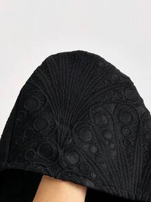 Soleia 春夏新款開學季休閒度假西式海灘婚禮賓客穿搭畢業早午餐女裝聖帕特里克節春假復活節音樂節優雅波希米亞熱帶風婚禮季派對情人節約會白色紋理迷你裙 - 黑色 - 查看 6