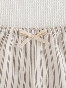 Cozy Pixies Baby Boy Colorful Striped Elastic Waist Long Pants Versatile Comfortable - Khaki - View 7
