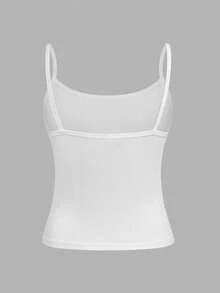 SHEIN Girlism 青少年女孩簡約舒適親膚緊身背心內衣 2件/組 - 彩色 - 查看 4