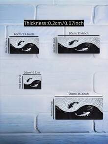 1PC Diatomaceous Earth Non Slip Quick Dry Water Absorbent Tai Chi Koi Fish Pattern Gaming Mouse Pad For Office Home Computer Desk Mat Office Supplies - multicolor - View 7