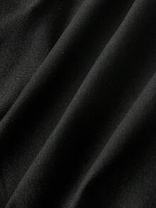 SHEIN MOD 女款扭結抓皺休閒百搭日常出遊細肩帶上衣 2件組 - 黑與白 - 查看 4