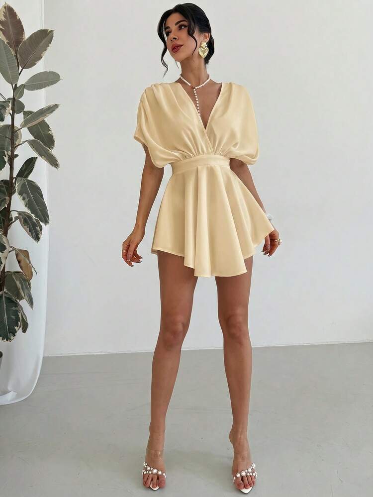 Firerie 女款休閒優雅不對稱迷你裙 / 情人節洋裝 / 生日洋裝 / 海灘度假洋裝 / 音樂節 / 派對洋裝 / 漂亮洋裝 / 夏季洋裝 / 優雅派對洋裝 / 海灘洋裝 / 女款婚禮賓客洋裝 / 度假洋裝 / 白色洋裝 - 杏色 - 查看 5