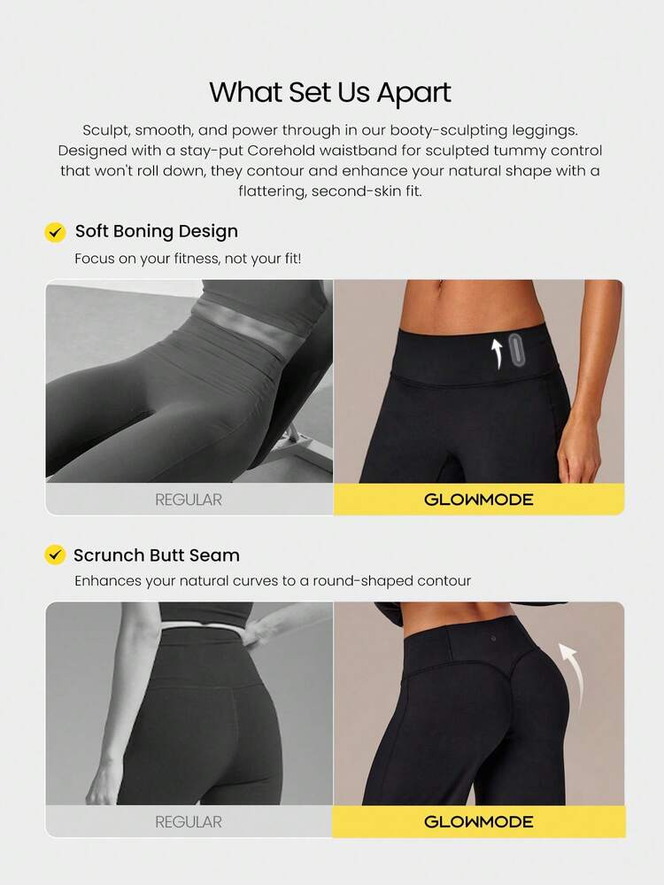 29" FeatherFit™-Air Body Flow Peakbum Tummy Control Scrunch Butt Workout Petite Pants With Back Pocket Training Gym Fitness Daily Active Wear