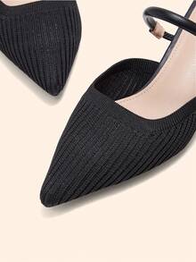 CUCCOO BASICS Women's Fashion Versatile Commuter Pointed Toe Pumps - Black - View 8