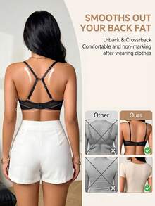 SHEIN 1件透視網紗無鋼圈內衣 - 黑色 - 查看 2