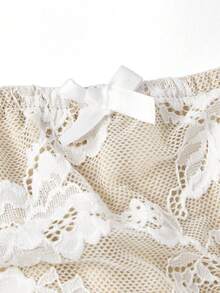 Sweetness Minifalda con volantes de encaje, estilo sexy de vacaciones para mujeres, primavera/verano - Blanco - Ver 10