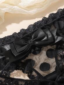 Seduluxe Women's Sexy Lace Patchwork Panties - Black - View 4
