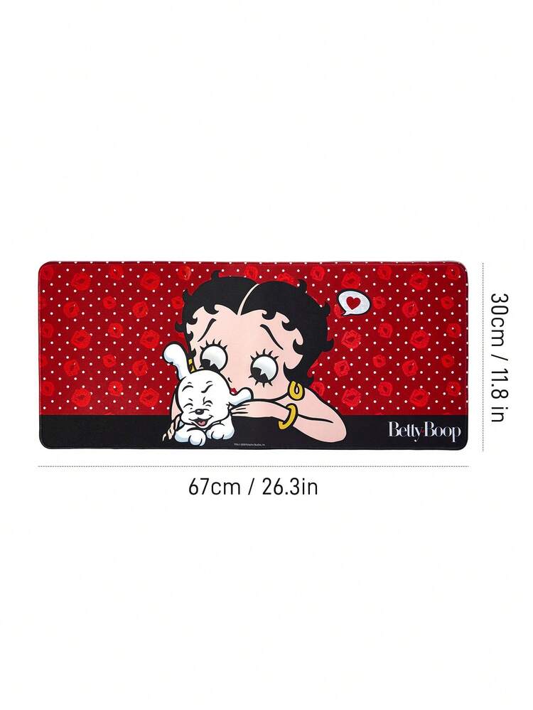 Betty Boop x SHEIN Lót chuột dài, lót chuột văn phòng e-sports chống trượt kiểu cổ điển - Hình chữ nhật - Xem 3