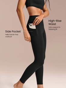 GLOWMODE Bộ 2 món Everyday Glow áo crop top cổ tròn tay ngắn siêu mềm nhẹ co giãn & quần legging FeatherFit™, trang phục thường ngày phong cách dạo phố nhẹ nhàng - màu đen - Xem 6