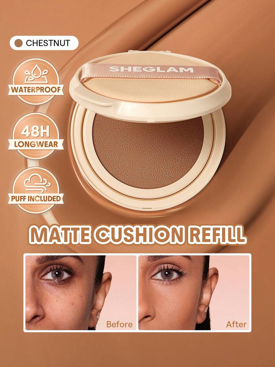SHEGLAM Lock & Go 持久氣墊粉底（替換芯）-Chestnut - Chestnut - 查看 1