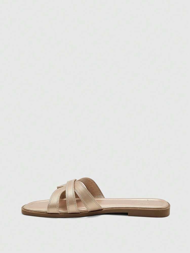 CUCCOO BIZCHIC Summer New Golden Beach Vacation Casual Ladies Flat Sandals