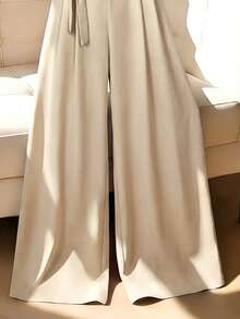Elenzga Women's Casual Elegant Contrast Color Spaghetti Strap Wide Leg Jumpsuit With Belt, Suitable For Office, Party, Vacation And Special Occasions, Casual And Formal Summer Outfit, Perfect For Office, Business Casual, Evening Party And Formal Occasions, Summer Exquisite Outfit, Suitable For Office, Party, Vacation And Special Occasions - Multicolor - View 5