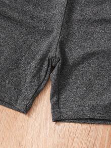 Sparklyn Mono casual versátil de unicolor con cordones y cuello redondo para niña preadolescente - Gris - View 6