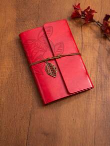 1 Buah Buku Catatan Lipat Tiga Kapasitas Besar, Dapat Diisi Ulang, Penutup Elastis, Gaya Vintage Kreatif, Terbuat dari Kulit PU, Cocok untuk Pelajar, Kantor, Sekolah, Perjalanan, Perlengkapan Menulis Harian, dan Buku Harian. - warna-warni - View 3