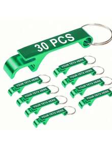 30 PCS Personalized Keychain Bottle Openers, Engraved Metal Key Ring Accessories, Ideal For Wedding Favors, Promotional Items, Stainless Steel, Multi-Functional Custom Personalized Gift For Anniversary Birthday Graduation Housewarming - Multicolor - View 5