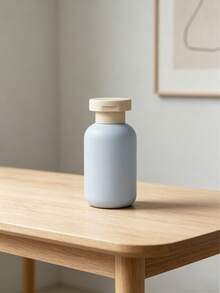 便携式旅行洗漱用品瓶，翻盖挤压式分配器，适用于洗发水、沐浴露和润肤露，可重复灌装的化妆品容器 - 藍色 - 查看 4