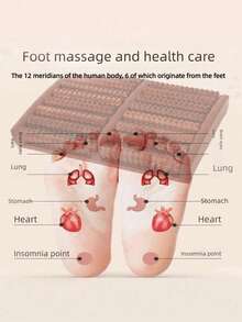8/5 Rows Reflexology Massage Roller - Wooden Foot Massager Roller For Adults, Foot Massage Tool For Home And Office Use, Desk Foot Massager, Foot Massager, Office Relaxation, Ergonomic Design, Natural Wood Surface - Multicolor - View 6