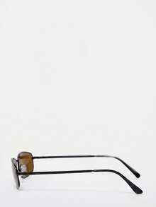 MUSERA Square Dark Tinted Glasses Spring Summer Beach Swim Festival Vacation Cute Daily - Black frame tea color - View 7