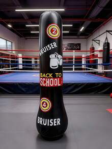 PVC Reinforced Inflatable Punching Bag, Stable Standing Fitness Boxing Sandbag For Kids Teens, Can Fill Water Or Sand At Bottom, Not Easy To Fall Over - Multicolor - View 6