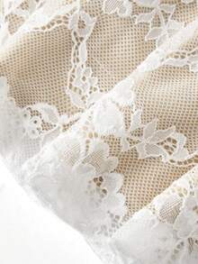 Sweetness Minifalda con volantes de encaje, estilo sexy de vacaciones para mujeres, primavera/verano - Blanco - Ver 11