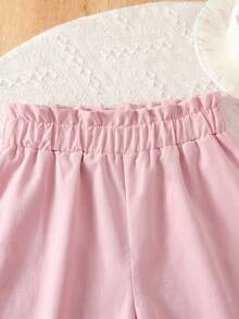 SHEIN Tween Girls Striped Tank Top And Loose Long Pants 2 Pieces Set, Casual Daily Fashion Versatile - Pink - View 6