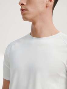 Driftmere 男友风男士健身压缩速干圆领短袖T恤纯色运动打底衫健身跑步训练T恤健身房服装男友风男士基础款T恤白色夏季运动 - 白色 - 查看 5