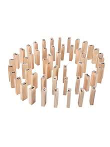 1 Pc Children's Puzzle Log Jenga Toy, Stimulate Children's Imagination - Brown - View 12