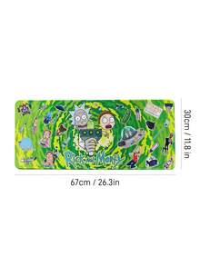 Rick and Morty X SHEIN 長款滑鼠墊，經典防滑辦公電競墊 - 長方形 - 查看 3