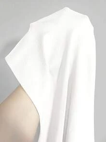 Sweetra 春夏三穿法不對稱肩掛脖式修身連身短褲，休閒百搭居家服 - 白色 - 查看 4