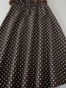 SHEIN 少女圓點印花百褶設計無袖洋裝 - 彩色 - 查看 7