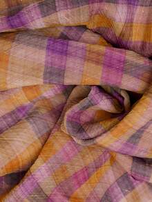 Nöista Plaid Halter Top With Scarf Neckline For Going Out, Vacation And Festival Styling. - Multicolor - View 9