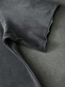 PAVTROS Men's Crew Neck Short Sleeve Casual Versatile Loose Fit T-Shirt, Holiday - Dark Grey - View 4