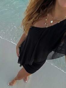 Plus Size Dresses - Black - View 5