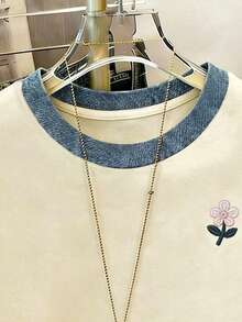 Resyla 女士户外休闲运动T恤，夏季新品，户外休闲服，多色可选，杏色，花卉印花设计，适合度假和约会，女士短袖T恤 - 彩色 - 查看 4