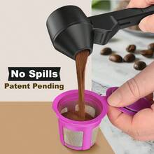 2 Pcs Scoop With Funnel,Funnel Scoop,Protein Scoo P Funnel,Scoo P Funnel For Powder Sliding Bottom Measuring Spoon For Ground Coffee, Protein Powder, Tea, Water Bottles - Black - View 5