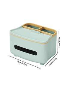 1pc Luxury And Sophisticated Style Paper Towel Box For A Deluxe Living Room, Home Living Room Table, Coffee Table, Bedroom, Cream Style Remote Control Small Item Multi-Purpose Storage Paper Towel Box Can Be Used As A Stand - Multicolor - View 3