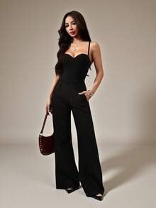 SHEIN PETITE Quần tất ren màu đen gợi cảm kiểu cổ điển dành cho nữ, thích hợp dự tiệc và đi chơi. - màu đen - Xem 13