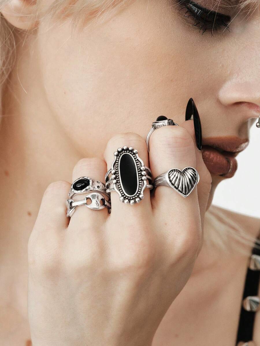MortiRose Ring Set - Multicolor - View 1