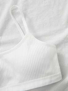 SHEIN 青少年女孩黑白粉簡約休閒加厚親膚舒適內衣學生胸罩3件組 - 彩色 - 查看 3