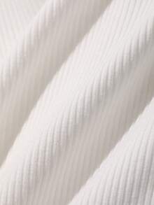 DAZY Women's Summer Square Neck Slim Fit Ribbed Camisole Tank Top - White - View 6