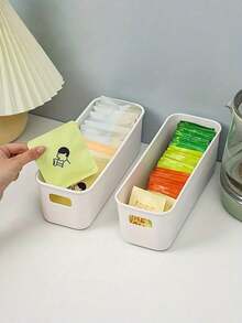 Durable Stackable Plastic Storage Box With Handle | Space Saving Drawer Style Storage Box Suitable For Homes, Offices, And Wardrobes - Can Be Used To Store Books, Decorations, Etc., Modern Design - Multicolor - View 4