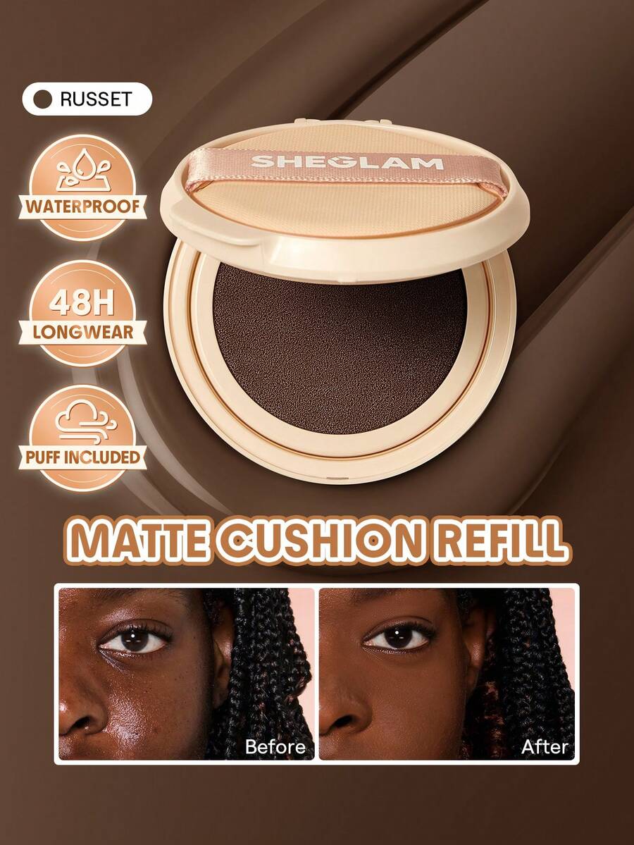 SHEGLAM Lock & Go 持久氣墊粉底（替換芯）-Russet - Russet - 查看 1