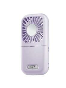 Teckwe 2026 New 2-In-1 Handheld Fan With Makeup Mirror, Portable USB Rechargeable Personal Cooling Fan With LED Light, Foldable Mini Fan For Makeup, Travel, Office, Summer Gift For Women 2000mAh Lithium Battery - Handheld - View 12